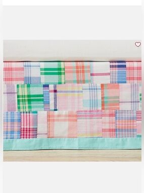 POTTERY BARN KIDS MADRAS PASTEL CRIB SKIRT